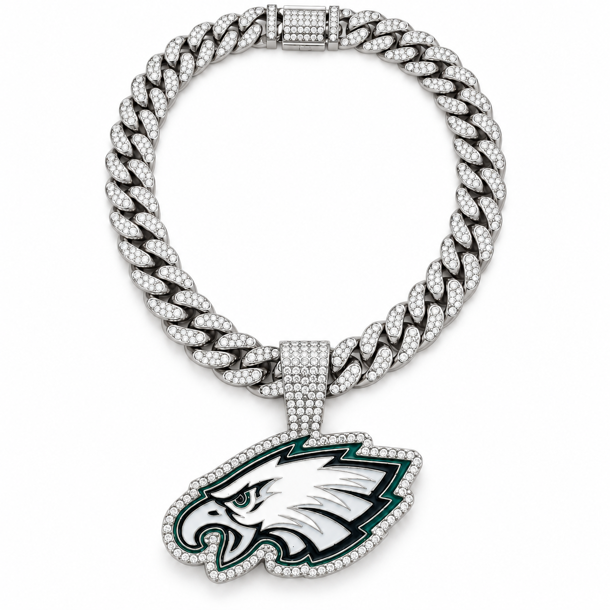 Philadelphia Eagles Necklace – Gold Cuban Link Chain Pendant for Football Fans